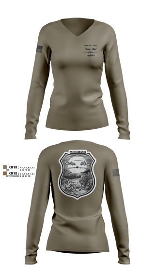 Women's Long Sleeve Vneck Shirt, AMBTP-2507, , Teamtime, Team time, sublimation, custom sports apparel, team uniforms, spirit wear, spiritwear, sports uniforms, custom shirts, team store, custom team store, fundraiser sports, apparel fundraiser