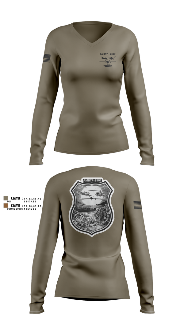Women's Long Sleeve Vneck Shirt, AMBTP-2507, , Teamtime, Team time, sublimation, custom sports apparel, team uniforms, spirit wear, spiritwear, sports uniforms, custom shirts, team store, custom team store, fundraiser sports, apparel fundraiser