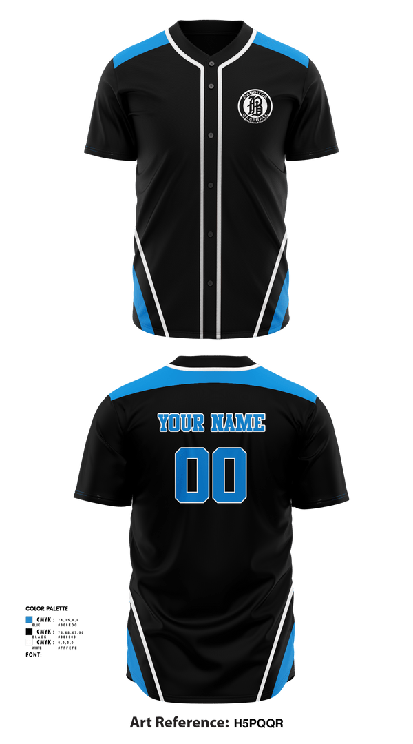 Full Button Baseball Jersey, BANDITOS, Baseball, Teamtime, Team time, sublimation, custom sports apparel, team uniforms, spirit wear, spiritwear, sports uniforms, custom shirts, team store, custom team store, fundraiser sports, apparel fundraiser