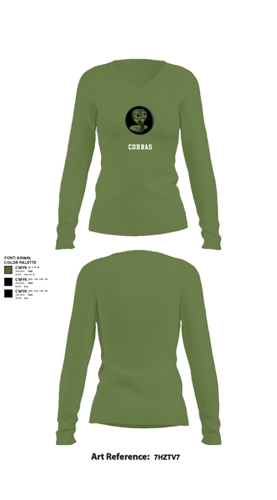 Red Warriors 36631252 Women's Long Sleeve V-neck Shirt - 42