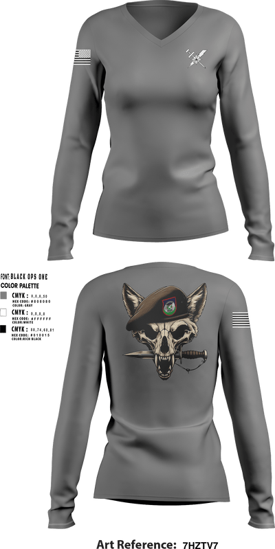 82EASOS 24073649 Women's Long Sleeve V-neck Shirt - 202