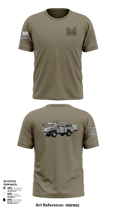 82nd Engineer Battalion 67992831 Short Sleeve Performance Shirt - 1