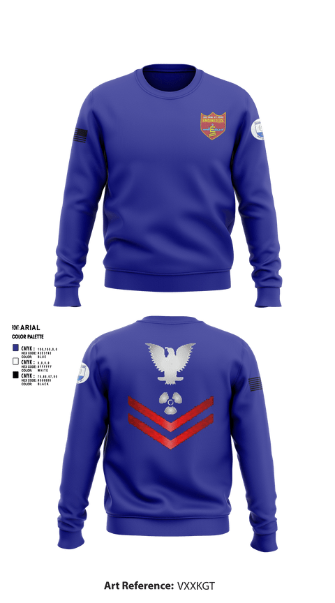 Crew Neck Sweatshirt, USS COOK FF-1083, Navy, Teamtime, Team time, sublimation, custom sports apparel, team uniforms, spirit wear, spiritwear, sports uniforms, custom shirts, team store, custom team store, fundraiser sports, apparel fundraiser