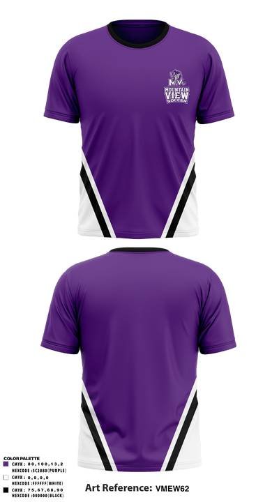 Mountain View High School Soccer 78324886 Short Sleeve Performance Shirt - 3