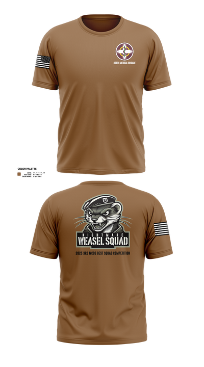338th MED BDE 94781035 Short Sleeve Performance Shirt - 10