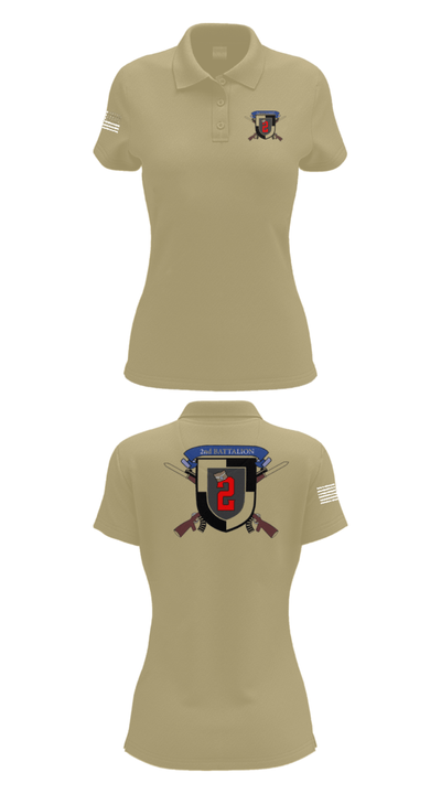 2nd Battalion 43692183 Women's Short Sleeve Performance Polo  - 95