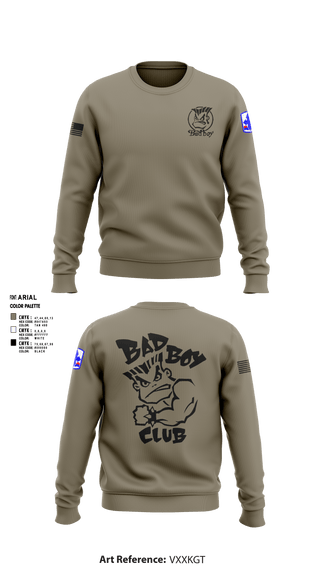 Crew Neck Sweatshirt, 3rd PLT Bad Boys, Army, Teamtime, Team time, sublimation, custom sports apparel, team uniforms, spirit wear, spiritwear, sports uniforms, custom shirts, team store, custom team store, fundraiser sports, apparel fundraiser