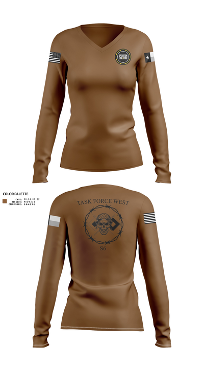 TFW S6 7101474 Women's Long Sleeve V-neck Shirt - 60