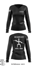 606th Qm Det 47278236 Women's Long Sleeve V-neck Shirt - 3