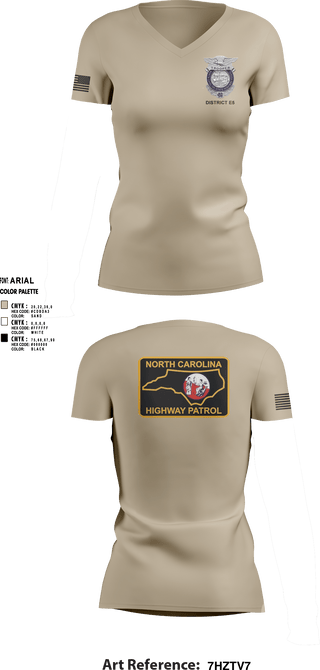 Women's Short Sleeve Vneck Shirt, District E5, Police, Teamtime, Team time, sublimation, custom sports apparel, team uniforms, spirit wear, spiritwear, sports uniforms, custom shirts, team store, custom team store, fundraiser sports, apparel fundraiser