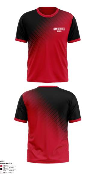 Short Sleeve Performance Shirt, San Miguel, Men's Soccer, Teamtime, Team time, sublimation, custom sports apparel, team uniforms, spirit wear, spiritwear, sports uniforms, custom shirts, team store, custom team store, fundraiser sports, apparel fundraiser
