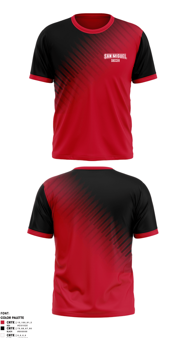Short Sleeve Performance Shirt, San Miguel, Men's Soccer, Teamtime, Team time, sublimation, custom sports apparel, team uniforms, spirit wear, spiritwear, sports uniforms, custom shirts, team store, custom team store, fundraiser sports, apparel fundraiser