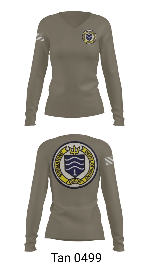 Women's Long Sleeve Vneck Shirt, SAT DIVERS, Navy, Teamtime, Team time, sublimation, custom sports apparel, team uniforms, spirit wear, spiritwear, sports uniforms, custom shirts, team store, custom team store, fundraiser sports, apparel fundraiser