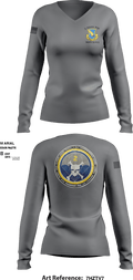 LAZY HELLDIVER 74477476 Women's Long Sleeve V-neck Shirt - 12