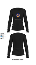 A Co 1/1-114th 36313026 Women's Long Sleeve V-neck Shirt - 22