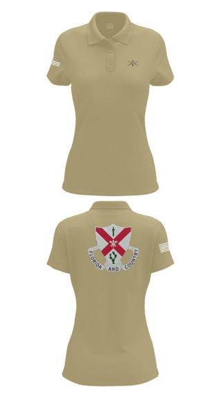 Women's Short Sleeve Performance Polo, C Co 1-124 Rifle Company, National Guard, Teamtime, Team time, sublimation, custom sports apparel, team uniforms, spirit wear, spiritwear, sports uniforms, custom shirts, team store, custom team store, fundraiser sports, apparel fundraiser