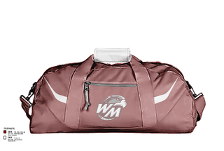 Duffle Bag, West Mecklenburg High School Volleyball, Women's Volleyball, Teamtime, Team time, sublimation, custom sports apparel, team uniforms, spirit wear, spiritwear, sports uniforms, custom shirts, team store, custom team store, fundraiser sports, apparel fundraiser