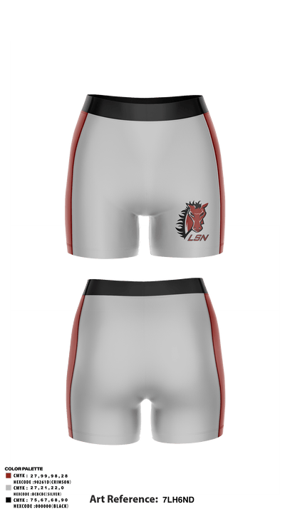 Lee's Summit North High School Volleyball 57124579 Women's Compression Shorts - 2