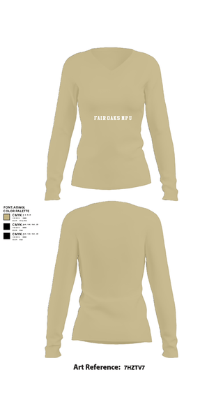 Women's Long Sleeve Vneck Shirt, Fair Oaks NPU, Police, Teamtime, Team time, sublimation, custom sports apparel, team uniforms, spirit wear, spiritwear, sports uniforms, custom shirts, team store, custom team store, fundraiser sports, apparel fundraiser