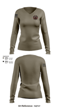 4/3 Cavalry Regiment 53713701 Women's Long Sleeve V-neck Shirt - 2