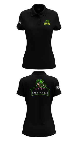 Women's Short Sleeve Performance Polo, Yakima Vipers, Football, Teamtime, Team time, sublimation, custom sports apparel, team uniforms, spirit wear, spiritwear, sports uniforms, custom shirts, team store, custom team store, fundraiser sports, apparel fundraiser