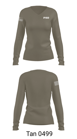 Women's Long Sleeve Vneck Shirt, PSD, Army, Teamtime, Team time, sublimation, custom sports apparel, team uniforms, spirit wear, spiritwear, sports uniforms, custom shirts, team store, custom team store, fundraiser sports, apparel fundraiser