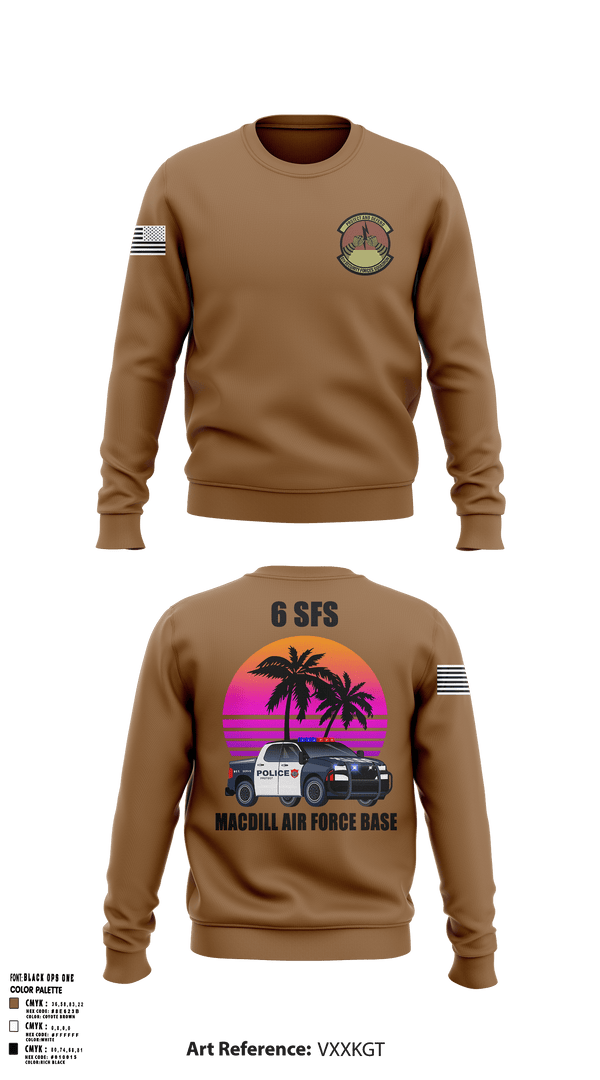 Crew Neck Sweatshirt, 6th Security Forces Squadron, Air Force, Teamtime, Team time, sublimation, custom sports apparel, team uniforms, spirit wear, spiritwear, sports uniforms, custom shirts, team store, custom team store, fundraiser sports, apparel fundraiser