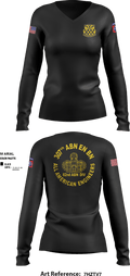307th Airborne Engineers Battalion 33319086 Women's Long Sleeve V-neck Shirt - 1