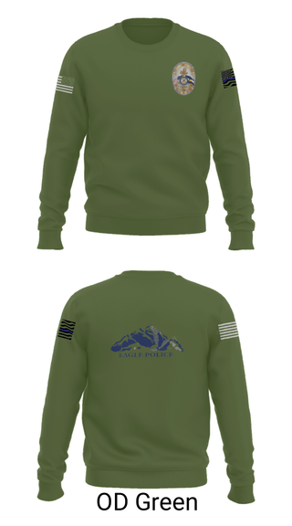 Crew Neck Sweatshirt, Eagle Police Department, Police, Teamtime, Team time, sublimation, custom sports apparel, team uniforms, spirit wear, spiritwear, sports uniforms, custom shirts, team store, custom team store, fundraiser sports, apparel fundraiser