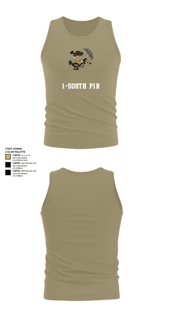 Tank Top, 1-508th PIR, Army, Teamtime, Team time, sublimation, custom sports apparel, team uniforms, spirit wear, spiritwear, sports uniforms, custom shirts, team store, custom team store, fundraiser sports, apparel fundraiser
