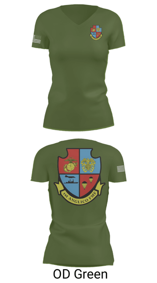 Women's Short Sleeve Vneck Shirt, 1st Anglico, , Teamtime, Team time, sublimation, custom sports apparel, team uniforms, spirit wear, spiritwear, sports uniforms, custom shirts, team store, custom team store, fundraiser sports, apparel fundraiser