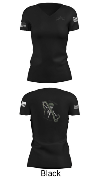 Women's Short Sleeve Vneck Shirt, Q Troop 4/278th, Army, Teamtime, Team time, sublimation, custom sports apparel, team uniforms, spirit wear, spiritwear, sports uniforms, custom shirts, team store, custom team store, fundraiser sports, apparel fundraiser