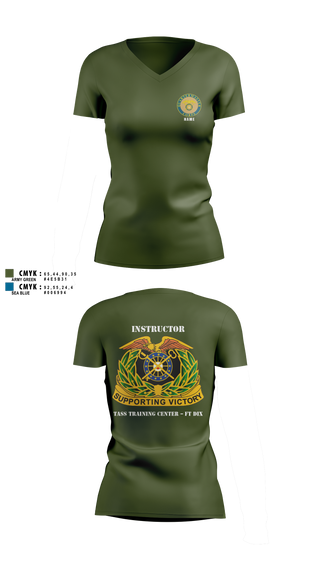 Women's Short Sleeve Vneck Shirt, 80th TC, TTC-Dix, Army, Teamtime, Team time, sublimation, custom sports apparel, team uniforms, spirit wear, spiritwear, sports uniforms, custom shirts, team store, custom team store, fundraiser sports, apparel fundraiser