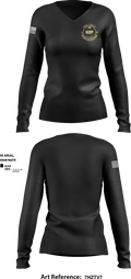 1-7 ADA D BATTERY 4925182 Women's Long Sleeve V-neck Shirt - 1