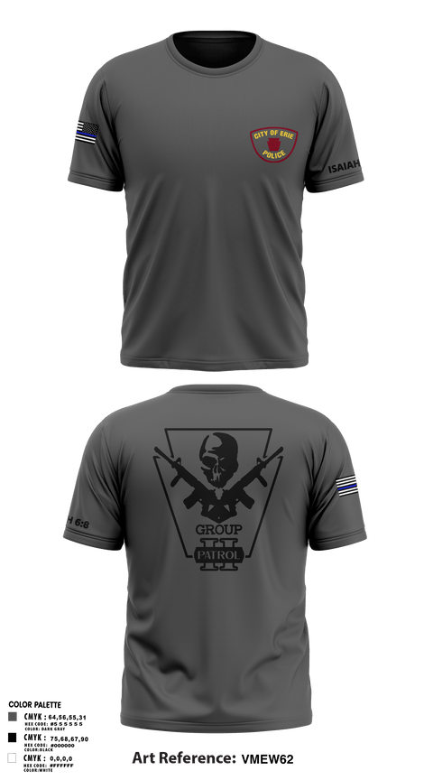 Old School Cotton Feel Shirt, Erie police department, Police, Teamtime, Team time, sublimation, custom sports apparel, team uniforms, spirit wear, spiritwear, sports uniforms, custom shirts, team store, custom team store, fundraiser sports, apparel fundraiser