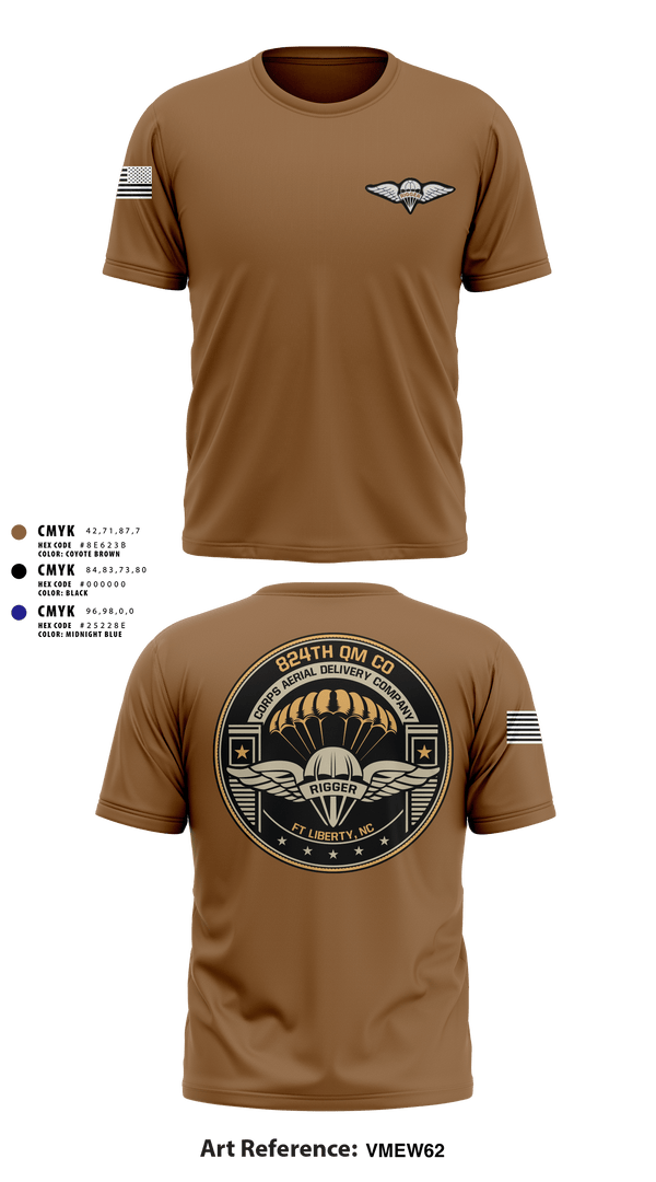 Short Sleeve Performance Shirt, 824th QM CO (CADC-A), Army, Teamtime, Team time, sublimation, custom sports apparel, team uniforms, spirit wear, spiritwear, sports uniforms, custom shirts, team store, custom team store, fundraiser sports, apparel fundraiser
