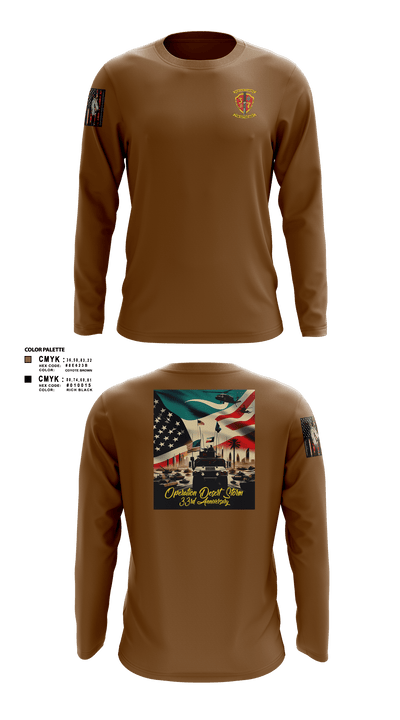 3/7 India Co. Wpns Plt 50459074 Long Sleeve Performance Shirt - 106
