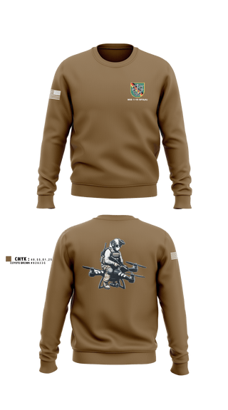 Crew Neck Sweatshirt, Military Intelligence Detachment 1st Battalion 10th Special Forces Group (Airborne), Army, Teamtime, Team time, sublimation, custom sports apparel, team uniforms, spirit wear, spiritwear, sports uniforms, custom shirts, team store, custom team store, fundraiser sports, apparel fundraiser