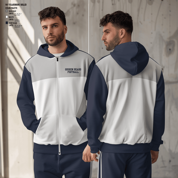 Zip Hoodie, Goshen Bears, Football, Teamtime, Team time, sublimation, custom sports apparel, team uniforms, spirit wear, spiritwear, sports uniforms, custom shirts, team store, custom team store, fundraiser sports, apparel fundraiser