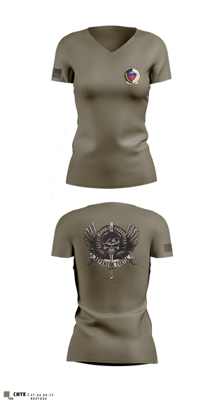 Women's Short Sleeve Vneck Shirt, 27 SOSFS, Air Force, Teamtime, Team time, sublimation, custom sports apparel, team uniforms, spirit wear, spiritwear, sports uniforms, custom shirts, team store, custom team store, fundraiser sports, apparel fundraiser