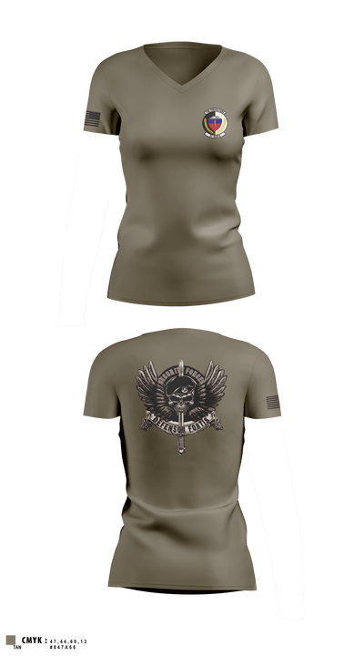 27 SOSFS 26086736 Women's Short Sleeve V-neck Shirt - 2