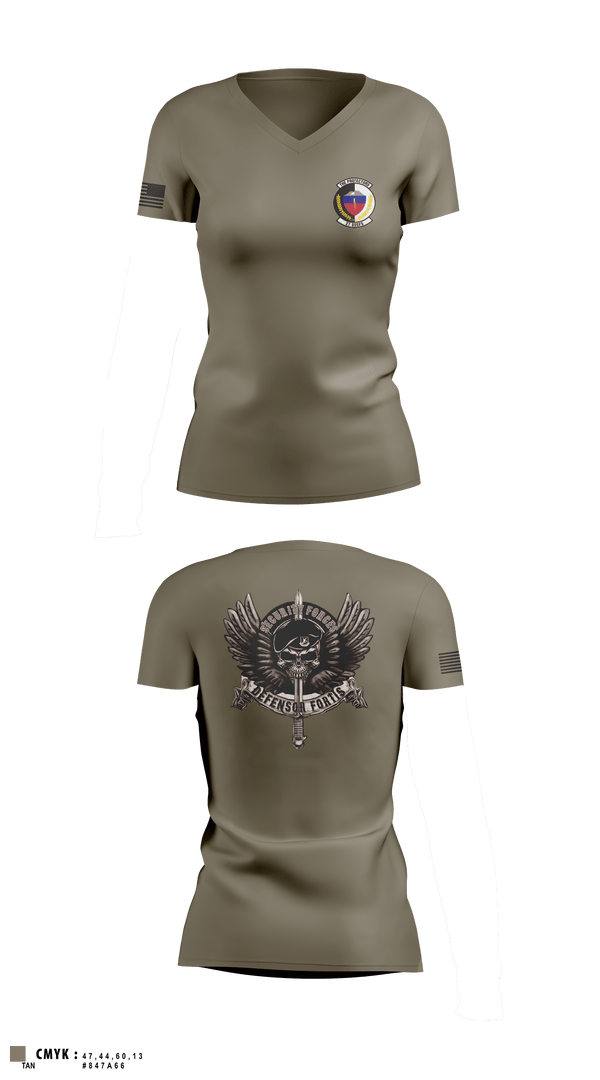Women's Short Sleeve Vneck Shirt, 27 SOSFS, Air Force, Teamtime, Team time, sublimation, custom sports apparel, team uniforms, spirit wear, spiritwear, sports uniforms, custom shirts, team store, custom team store, fundraiser sports, apparel fundraiser