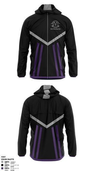 Windbreaker, Delta Wrestling Club, Wrestling, Teamtime, Team time, sublimation, custom sports apparel, team uniforms, spirit wear, spiritwear, sports uniforms, custom shirts, team store, custom team store, fundraiser sports, apparel fundraiser