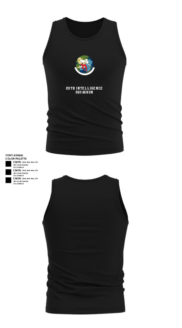 Tank Top, 20th Intelligence Squadron, Air Force, Teamtime, Team time, sublimation, custom sports apparel, team uniforms, spirit wear, spiritwear, sports uniforms, custom shirts, team store, custom team store, fundraiser sports, apparel fundraiser