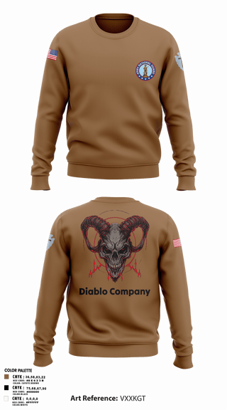 Crew Neck Sweatshirt, Delta Company 3-144th Infantry, National Guard, Teamtime, Team time, sublimation, custom sports apparel, team uniforms, spirit wear, spiritwear, sports uniforms, custom shirts, team store, custom team store, fundraiser sports, apparel fundraiser