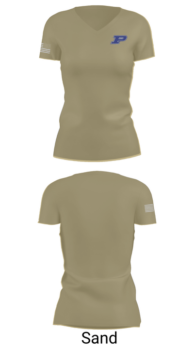 Pewitt CISD Police 8809004 Women's Short Sleeve V-neck Shirt - 84