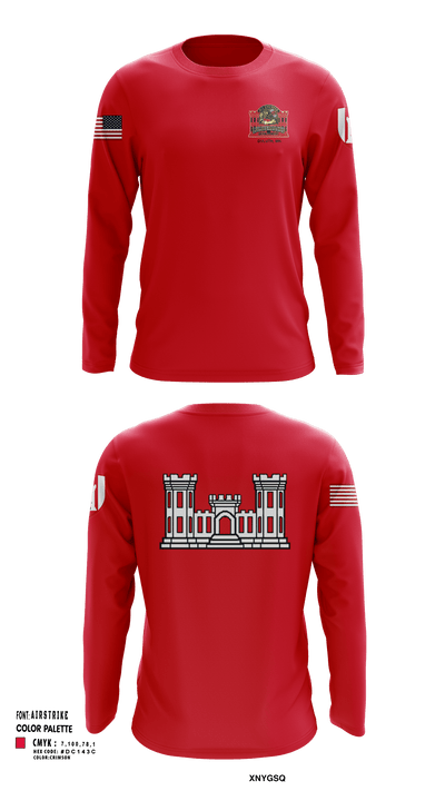 612 Engineer Detachment 46811813 Long Sleeve Performance Shirt - 2