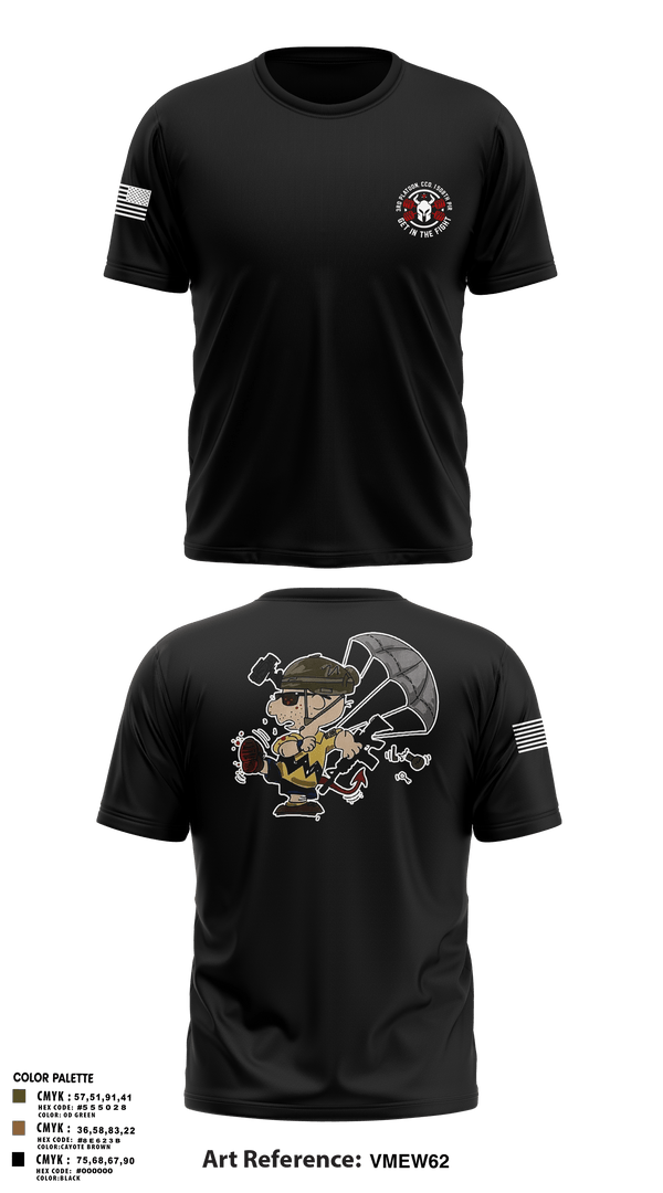 Old School Cotton Feel Shirt, 3rd Platoon, CCo, 1-508th PIR, , Teamtime, Team time, sublimation, custom sports apparel, team uniforms, spirit wear, spiritwear, sports uniforms, custom shirts, team store, custom team store, fundraiser sports, apparel fundraiser