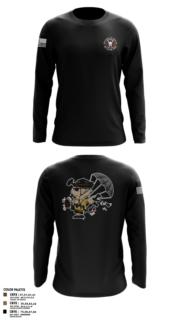 Long Sleeve Performance Polo, 3rd Platoon, CCo, 1-508th PIR, , Teamtime, Team time, sublimation, custom sports apparel, team uniforms, spirit wear, spiritwear, sports uniforms, custom shirts, team store, custom team store, fundraiser sports, apparel fundraiser