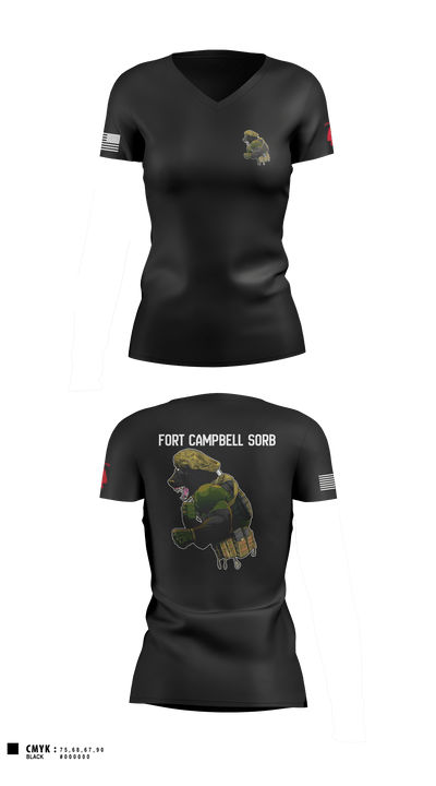 Campbell SORB 88596861 Women's Short Sleeve V-neck Shirt - 1